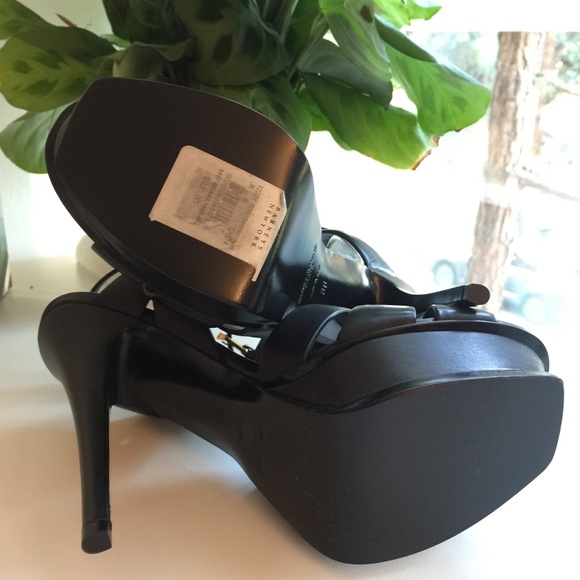SOLD YSL Saint Laurent Tribute Black Heels 38 - Picture 4 of 8